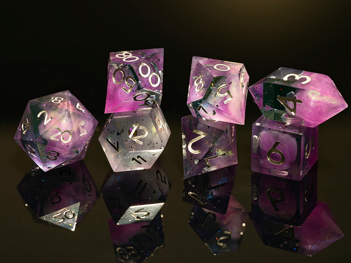Ethereal Amethyst Dice Set