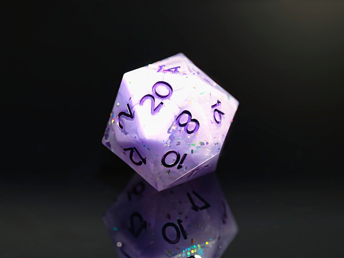 Opaline Wisp Chunky D20 dice